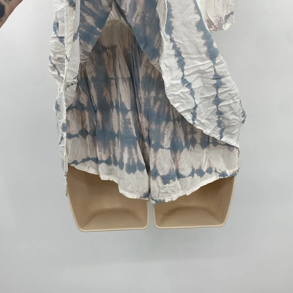Blue Life Skort Dress Romper Womens Size Small Blue Pink Tie Dye Strapless Boho - Picture 13 of 15